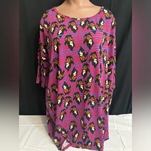 NWT Lularoe x Disney Irma Hi-Lo Hem Oversized Top T-shirt Size XL Lion King Scar